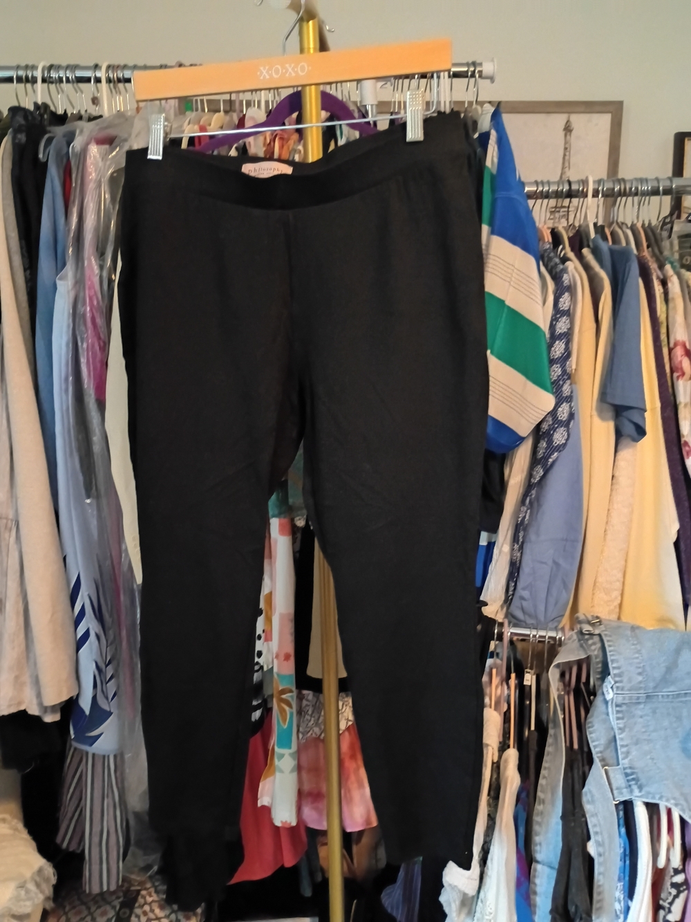 Philosophy Black Straight Leg Pants